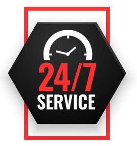 24 hour service background with clock design 24 hour